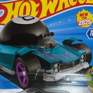Hot Wheel 8 Ball Decidedly Go Teal and Purple Toy Car